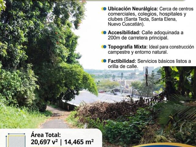 #489 - Área para Venta en Santa Tecla - La Libertad - 1